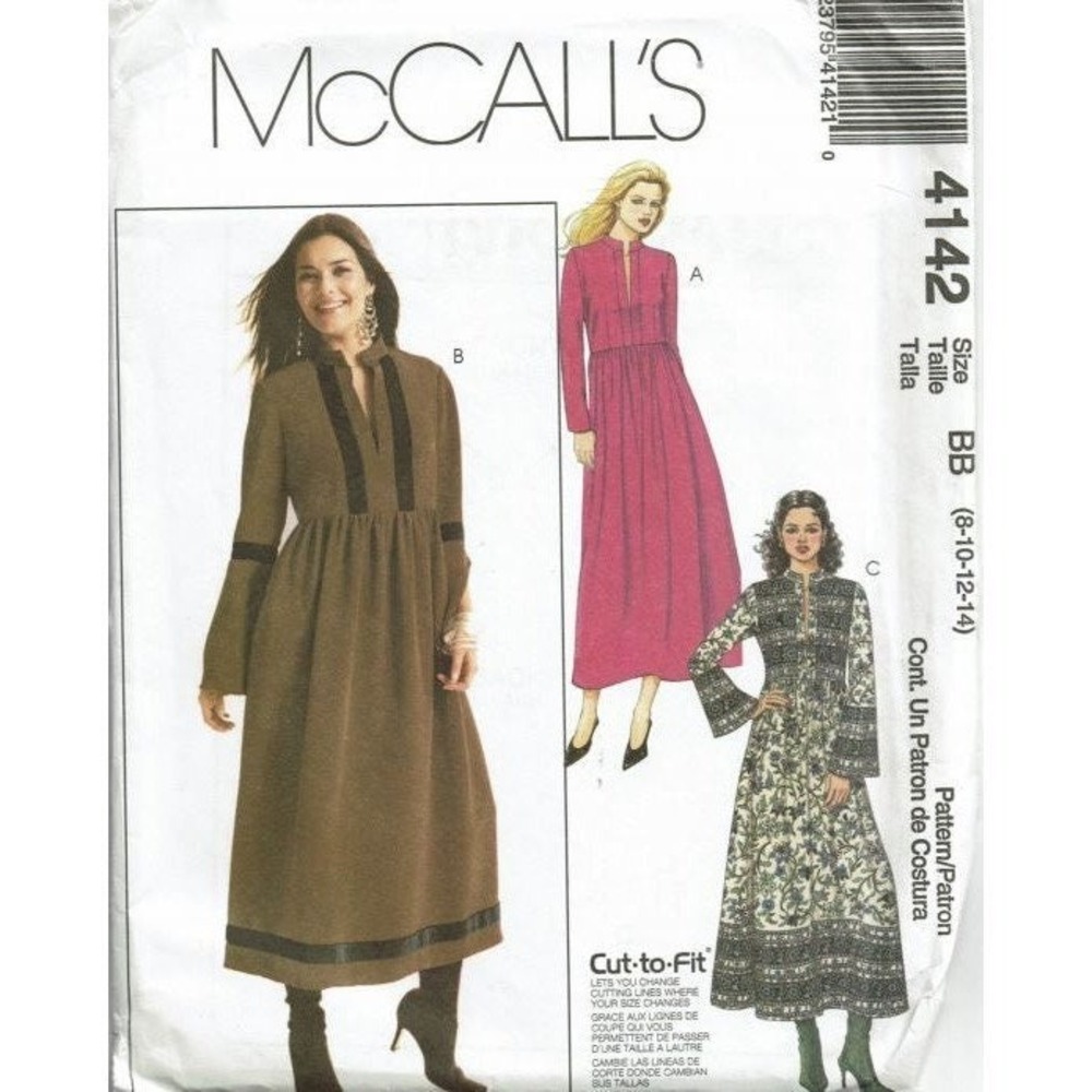 McCall's Sewing Pattern 4142 Dresses‎ Misses Size 8-14 UNCUT